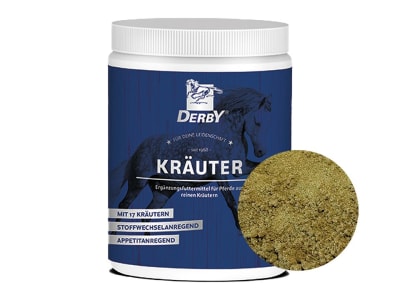 DERBY® Kräuter für Pferde Pulver 600 g Dose DERBY® Kräuter für Pferde Pulver 600 g Dose