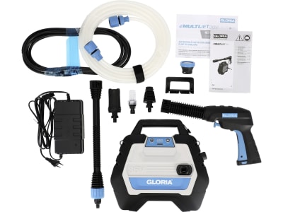 GLORIA® Akku Hochdruckreiniger Set "MultiJet 36 V" Dampfstrahler mit integriertem Akku, inkl. Ladegerät GLORIA® Akku Hochdruckreiniger Set "MultiJet 36 V" Dampfstrahler mit integriertem Akku, inkl. Ladegerät