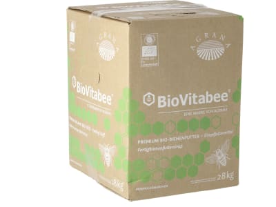 AGRANA BioVitabee® Bienenfutter für die Bio Imkerei, gebrauchsfertiger Bienenfuttersirup auf Basis von Bio-Rübenzucker 28 kg Bagin-Boxen AGRANA BioVitabee® Bienenfutter für die Bio Imkerei, gebrauchsfertiger Bienenfuttersirup auf Basis von Bio-Rübenzucker 28 kg Bagin-Boxen