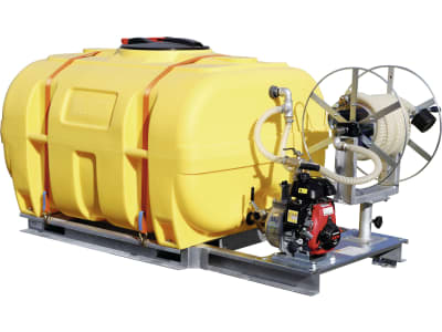 Cemo Bewässerungsanlage "BWS 130-PE" PE-Fass, Benzinpumpe, Schlauchhaspel Cemo Bewässerungsanlage "BWS 130-PE" PE-Fass, Benzinpumpe, Schlauchhaspel