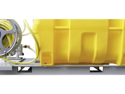 Cemo Bewässerungsanlage "BWS 130-PE" PE-Fass, Benzinpumpe, Schlauchhaspel Cemo Bewässerungsanlage "BWS 130-PE" PE-Fass, Benzinpumpe, Schlauchhaspel