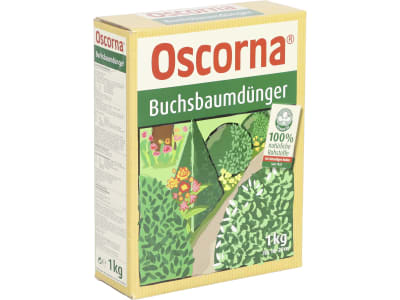 Oscorna® Buchsbaumdünger spezieller organischer NPK 6+4+0.5 mit rascher Anfangs- und optimaler Lanzeitwirkung 1 kg Karton  