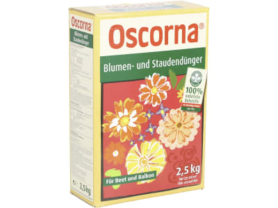 Oscorna® Blumen und Staudendünger organischer NPK 6+9+0.5 mit Spurenelementen 2,5 kg Karton  Pulver