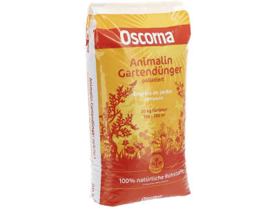 Oscorna® Animalin organischer NPK 7+4+0.5 Naturdünger mit Sofort- u. Langzeitwirkung, für Sträucher, Blumen und Zierpflanzen 20 kg Sack  Pellet