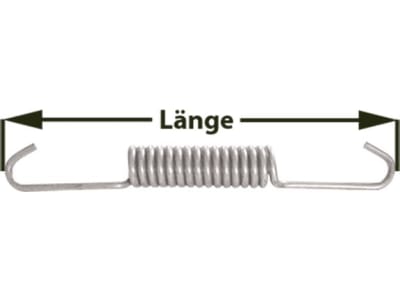 Zugfeder 175 mm für Bremsbacke ADR, FAD, Benötigte Anzahl 2 St./Rad