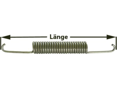 Zugfeder 185 mm für Bremsbacke BPW, Peitz, Nieper, Rinner, Zapp, 1 St./Rad