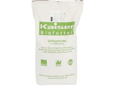 Kaiser B-L 100 Alleinfutter für Legehennen für Ökobetriebe geeignetes Legehennenfutter Hühnerfutter Mehl 25 kg Sack