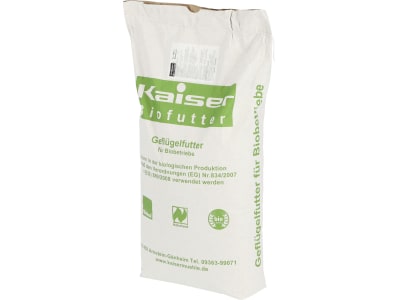 Kaiser B-PMK Putenmastkorn für Ökobetriebe geeignetes Putenmastfutter (Mittelmast) Putenfutter Pellet 25 kg Sack