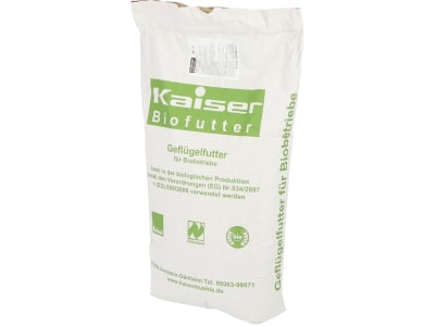 Kaiser B-J Alleinfuttermittel für Junghennen für Ökobetriebe geeignetes Junghennenfutter Mehl 25 kg Sack