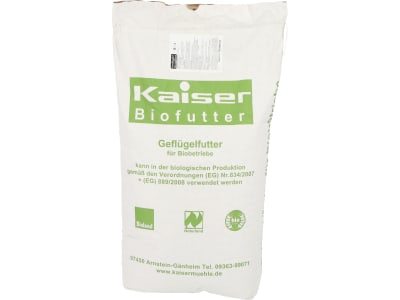 Kaiser B-J Alleinfuttermittel für Junghennen für Ökobetriebe geeignetes Junghennenfutter Mehl 25 kg Sack
