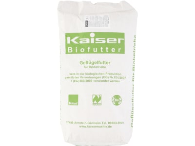 Kaiser B-J Alleinfuttermittel für Junghennen für Ökobetriebe geeignetes Junghennenfutter Mehl 25 kg Sack