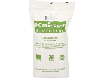 Kaiser B-LEK 100 Legekorn für Legehennen für Ökobetriebe geeignetes Legehennenfutter Hühnerfutter Pellet 25 kg Sack