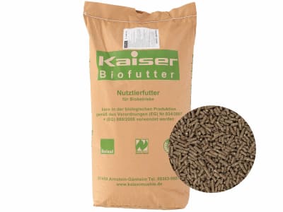 Kaiser B-KAK Kälberaufzuchtkorn für Ökobetriebe geeigneter Kälberstarter, Kraftfutter für Kälber Pellet 25 kg Sack