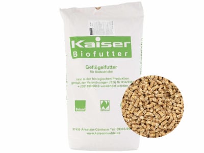 Kaiser B-KSK Kükenstarterkorn für Hühnerküken für Ökobetriebe geeignetes Kükenfutter Pellet 25 kg Sack