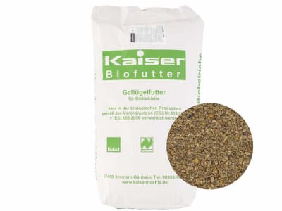 Kaiser B-J Alleinfuttermittel für Junghennen für Ökobetriebe geeignetes Junghennenfutter Mehl 25 kg Sack