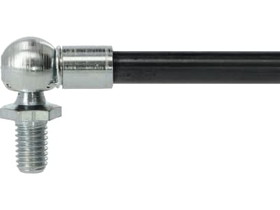 Gasdruckfeder mit Winkelgelenk/Bohrung, mit Kugelzapfen im Metallgehäuse Gasdruckfeder mit Winkelgelenk/Bohrung, mit Kugelzapfen im Metallgehäuse