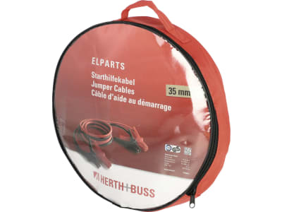 Herth + Buss Starthilfekabel 3,0 m, 16 mm², 220 A, CCA (Copper Coated Aluminium), für Benzin- und Dieselmotoren, 52 289 848