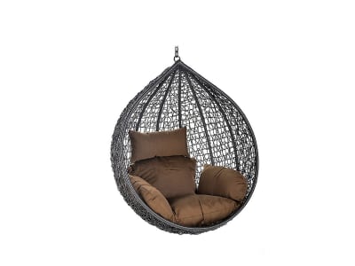 HOME DELUXE Polyrattan Hängesessel CIELO - nur Korb ohne Gestell grau; braun Hängekorb, Hängesessel Outdoor HOME DELUXE Polyrattan Hängesessel CIELO - nur Korb ohne Gestell grau; braun Hängekorb, Hängesessel Outdoor
