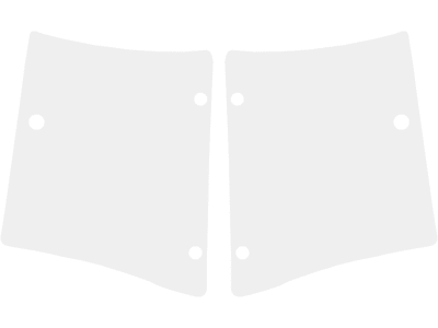 Massey Ferguson Seitenscheibe hinten links/rechts, gebogen, für Traktor MF 5000 mit geradem Boden