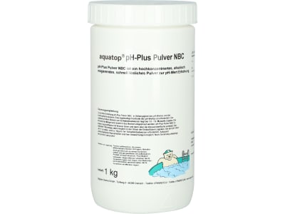  aquatop® pH-Plus Pulver NBC zur Senkung des pH-Werts von Schwimmbadwasser 1 kg Dose