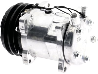 Klimakompressor 12 V mit Riemenscheibe Ø 132 mm, 2 Rippen, für für Braud NH, Gregoire, Valtra (Valmet), 851107N