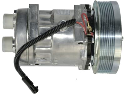 Klimakompressor 12 V mit Riemenscheibe Ø 152 mm, 8 Rippen, für Traktor Case IH, Ford New Holland, 851722N