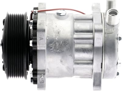 Klimakompressor 12 V mit Riemenscheibe Ø 120 mm, 8 Rippen, für Traktor Case IH, Fiatagri, Ford New Holland, Valtra (Valmet), 851785N