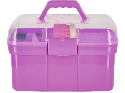 KERBL Putzbox rosa für Kinder, 8-teilig, 321766