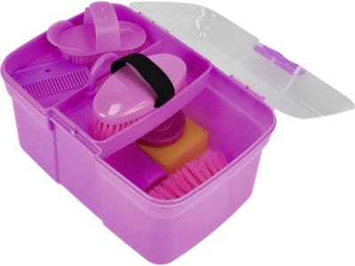 KERBL Putzbox rosa für Kinder, 8-teilig, 321766