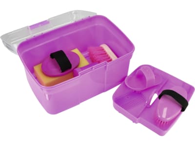 KERBL Putzbox purple für Kinder, 8-teilig, 321765