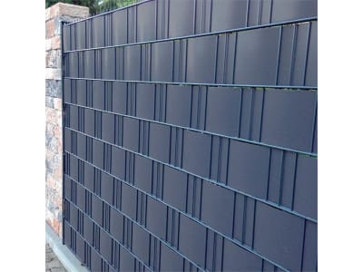 NOOR Zaunblende PVC Easy  anthrazit (RAL 7016) 0,19 x 2,55 m Sichtschutzstreifen Hart