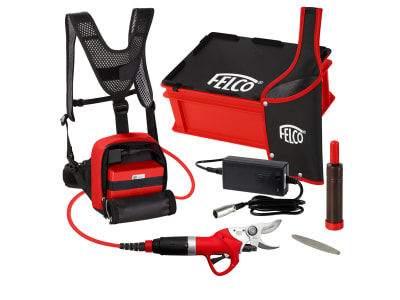 FELCO Elektrische Akku Baum-, Reb- und Astschere 812+ Kit mit kompakter Batterie und PowerPack, extra lange Akkulaufzeit FELCO Elektrische Akku Baum-, Reb- und Astschere 812+ Kit mit kompakter Batterie und PowerPack, extra lange Akkulaufzeit