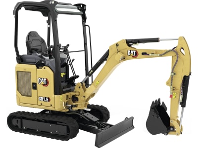 CAT® Minibagger "301.5" 14,3 kW (19,4 PS), Breite 990 mm, Gewicht 1.580 kg CAT® Minibagger "301.5" 14,3 kW (19,4 PS), Breite 990 mm, Gewicht 1.580 kg