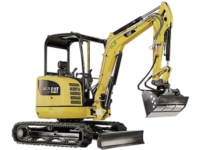 CAT® Minibagger "302.7D CR" 15,2 kW (20,6 PS), Breite 1.570 mm, Gewicht 2.830 kg CAT® Minibagger "302.7D CR" 15,2 kW (20,6 PS), Breite 1.570 mm, Gewicht 2.830 kg