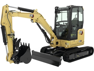 CAT® Minibagger "303.5E CR" 23,6 kW (32 PS), Breite 1.780 mm, Gewicht 3.508 kg CAT® Minibagger "303.5E CR" 23,6 kW (32 PS), Breite 1.780 mm, Gewicht 3.508 kg