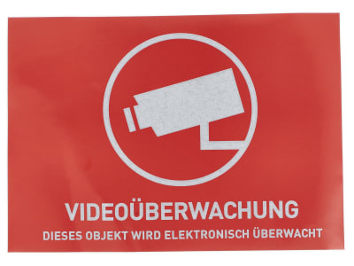 ABUS Aufkleber Video  Warnaufkleber Video, 148 x 105 mm, reflektierend