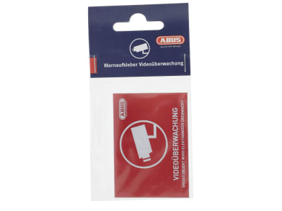 ABUS Aufkleber Video  Warnaufkleber Video, 74 x 52,5 mm, reflektierend