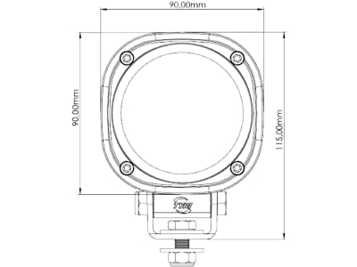 TYRI LED-Arbeitsscheinwerfer "0909" rechteckig 1.450 lm, 9 – 16 V, Funkentstörung CISPR 25 Klasse 5