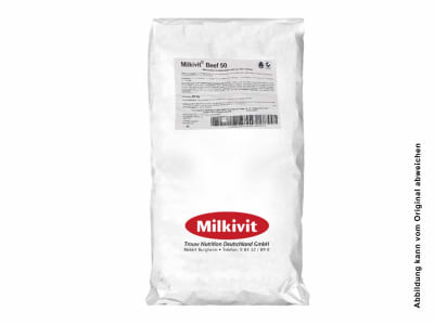 Milkivit Beef 50 Milchaustauscher mit 50% Magermilchpulver für Kälber 25 kg Sack Milkivit Beef 50 Milchaustauscher mit 50% Magermilchpulver für Kälber 25 kg Sack
