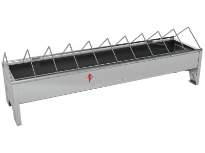 GALLUTEC Futtertrog 50 x 10 cm Metall, für Hühner, 71301