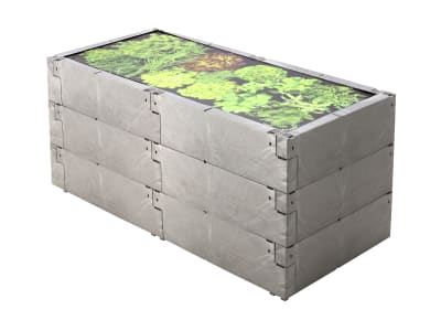 JUWEL Hochbeet Timber 3er-Set nordic wood 60 x 52 x 130 cm Kunststoff mit hochwertiger Holzoptik