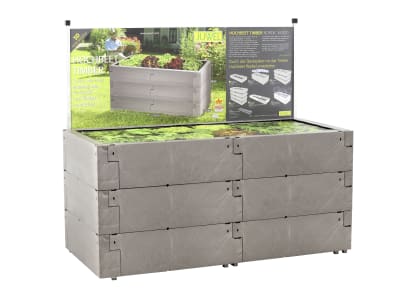 JUWEL Hochbeet Timber 3er-Set nordic wood 60 x 52 x 130 cm Kunststoff mit hochwertiger Holzoptik