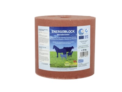 S.I.N. HELLAS ENERGOBLOCK Leckstein aus Meersalz mit dem Extra an Energie durch Dextrose für Pferde, Rinder, Schafe, Ziegen, Wild 5 kg Leckstein