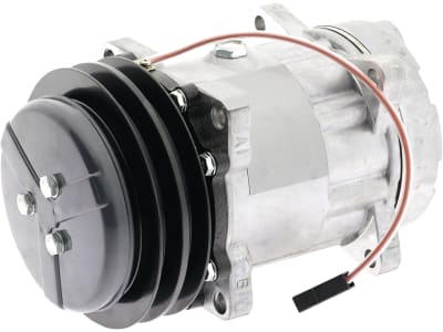 Klimakompressor 12 V mit Riemenscheibe Ø 140 mm, 2 Rippen, für Teleskoplader Claas; Traktor Challenger, Massey Ferguson, 850883N Klimakompressor 12 V mit Riemenscheibe Ø 140 mm, 2 Rippen, für Teleskoplader Claas; Traktor Challenger, Massey Ferguson, 850883N