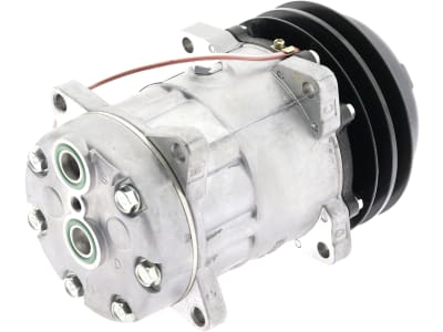 Klimakompressor 12 V mit Riemenscheibe Ø 140 mm, 2 Rippen, für Teleskoplader Claas; Traktor Challenger, Massey Ferguson, 850883N Klimakompressor 12 V mit Riemenscheibe Ø 140 mm, 2 Rippen, für Teleskoplader Claas; Traktor Challenger, Massey Ferguson, 850883N