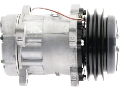 Klimakompressor 12 V mit Riemenscheibe Ø 140 mm, 2 Rippen, für Teleskoplader Claas; Traktor Challenger, Massey Ferguson, 850883N Klimakompressor 12 V mit Riemenscheibe Ø 140 mm, 2 Rippen, für Teleskoplader Claas; Traktor Challenger, Massey Ferguson, 850883N