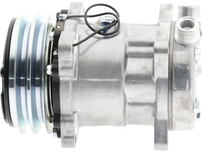 Klimakompressor 12 V mit Riemenscheibe Ø 132 mm, 2 Rippen, für Traktor Hürlimann, Same, 851111N Klimakompressor 12 V mit Riemenscheibe Ø 132 mm, 2 Rippen, für Traktor Hürlimann, Same, 851111N