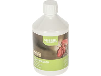 KERBL Ergänzungsfutter "PowerBreath+" 0,5 l, für Geflügel zur Befreiung des Atmungsapparates, 73161