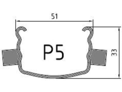 Dr. Reisacher Zeilenpfähle Profil P5   mit R-Haken  bandverzinkt