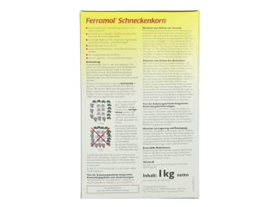 NEUDORFF Ferramol Schneckenkorn 1 kg Schachtel Bio, Schnecken und Nacktschnecken natürlich bekämpfen, auch im ökologischen Landbau 200 m²